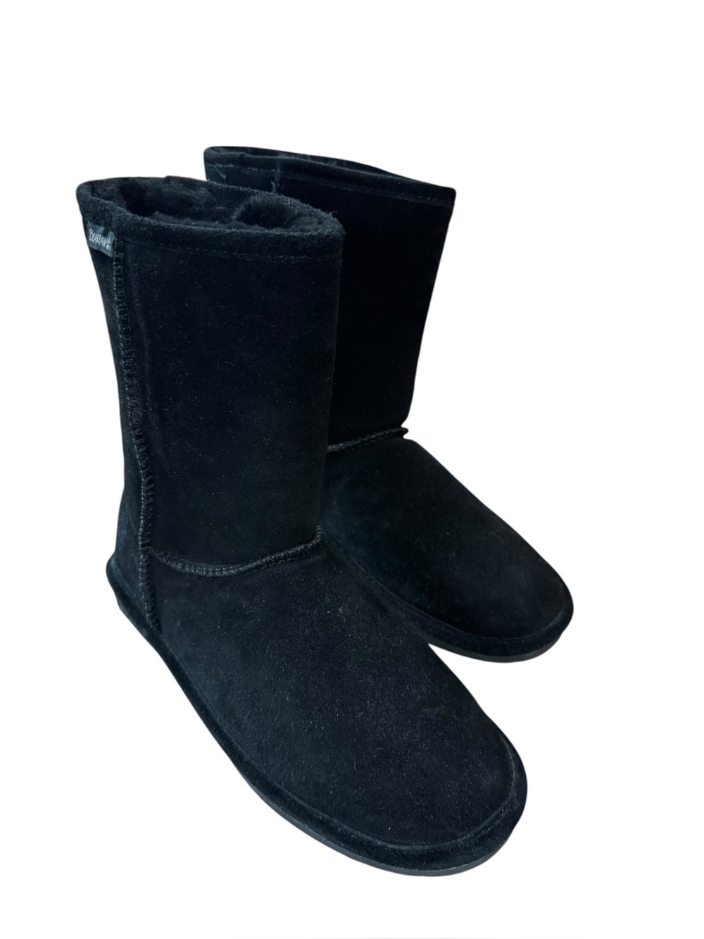 Women’s Bearpaw Size 9 Black “Emma” Suede Sheepskin Lined Winter Boots
